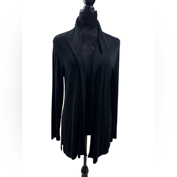 Travelers by Chico's Sweaters - Chico's Travelers Black Open Front Jacket Cardigan Size 2 L Wrinkle Resistant